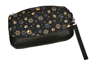 Peštovka kosmetická taštička CLEMATIS *ZLATO-ŠEDÉ TLAPKY*