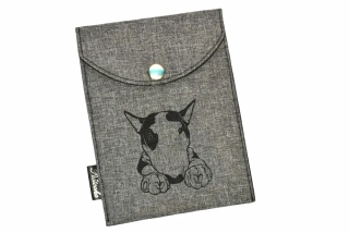 Peštovka - obal na očkovák - kapsička *BULLTERRIER s fleky*