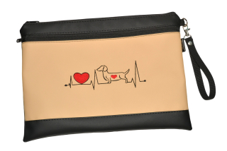 Peštovka - Pouzdro na průkazy původu A4  s kapsou *EKG jezevčík*