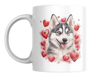 Hrnek bílý  330 ml *Siberian Husky*