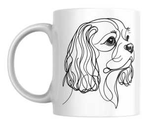 Hrnek bílý  330 ml LineArt *kavalír *