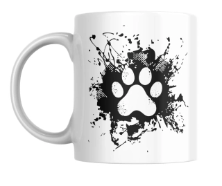 Hrnek bílý  330 ml *Dog Paw Splash*