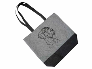 Peštovka Nákupní taška šedá *NĚMECKÁ DOGA*