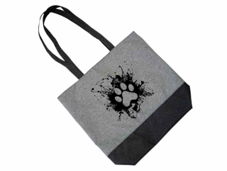 Peštovka Nákupní taška šedá *Dog Paw Splash*