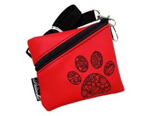 Peštovka Výstavní pamlskovník *MINI* červený s tlapkou