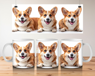 Hrnek bílý  330 ml *Welsh Corgi*