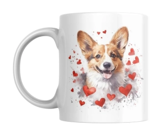 Hrnek bílý  330 ml *Welsh Corgi*