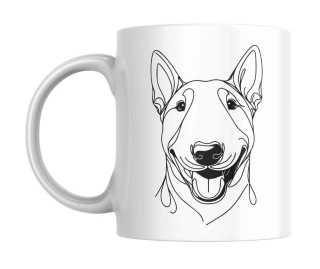 Hrnek bílý  330 ml LINE ART *BULÍK*