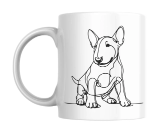 Hrnek bílý  330 ml LINE ART *BULÍK*