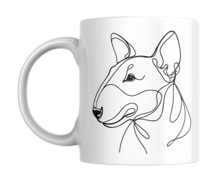Hrnek bílý  330 ml LINE ART *BULÍK*