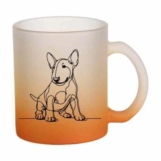 Hrnek skleněný MATNÝ 330 ml A+ barevný gradient *BULÍK s fleky*