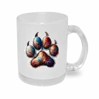 Hrnek skleněný MATNÝ 330 ml A+ *TLAPKA*