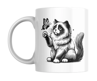 Hrnek bílý  330 ml *KOČKA No. 01*