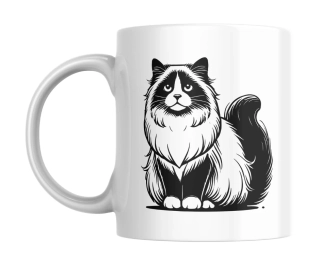 Hrnek bílý  330 ml *KOČKA No. 04*