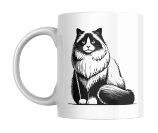 Hrnek bílý  330 ml *KOČKA No. 06*