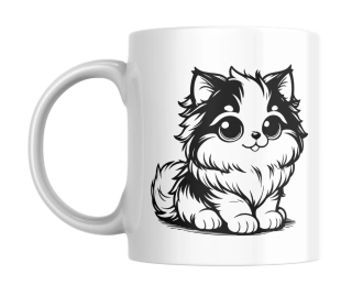 Hrnek bílý  330 ml *KOČKA No. 13*