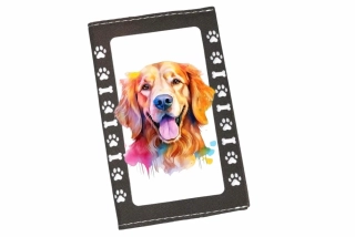 Peštovka Obal na očkovací průkaz *GOLDEN RETRIEVER*