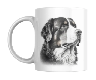 Hrnek bílý  330 ml *Bernský salašnický pes*