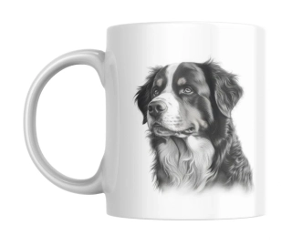 Hrnek bílý  330 ml *Bernský salašnický pes*