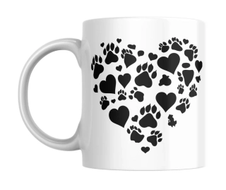 Hrnek bílý  330 ml * Dog Paw* NO.1