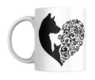 Hrnek bílý  330 ml * Dog Paw* NO.4