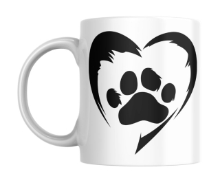Hrnek bílý  330 ml * Dog Paw* NO.7