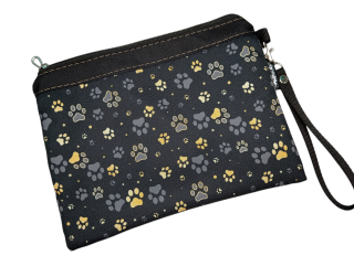 Peštovka - Pouzdro na průkazy původu A5 s kapsou *zlatošedé tlapky*