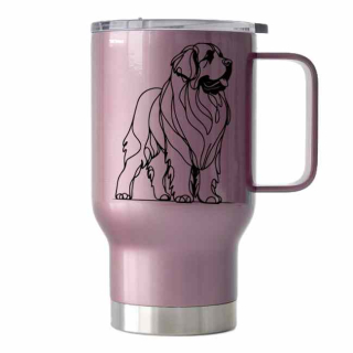 Peštovka Cestovní hrnek 450ml růžový *LEONBERGER*