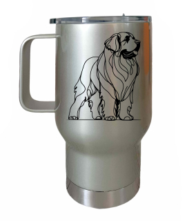 Peštovka Cestovní hrnek 450ml stříbrný *LEONBERGER*