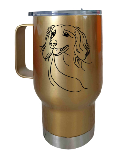 Peštovka Cestovní hrnek 450ml zlatý *JEZEVČÍK*