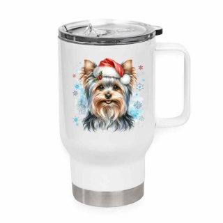Peštovka Cestovní hrnek 450ml bílý *YORKSHIRE TERRIER*