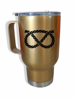 Peštovka Cestovní hrnek 450ml zlatý *SBT UZEL*