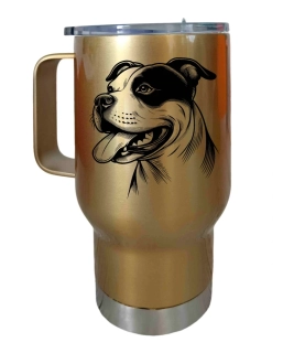 Peštovka Cestovní hrnek 450ml zlatý *STAFÍK*