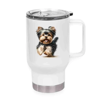 Peštovka Cestovní hrnek 450ml bílý *YORKSHIRE TERRIER*