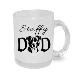 Hrnek skleněný MATNÝ 330 ml A+ MATNÝ *STAFFY DAD*