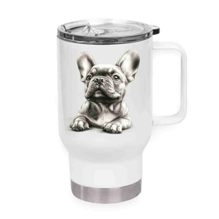 Peštovka Cestovní hrnek 450ml bílý *FRENCH BULLDOG*