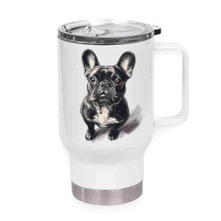 Peštovka Cestovní hrnek 450ml bílý *FRENCH BULLDOG*