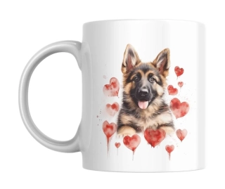 Hrnek bílý  330 ml *NĚMECKÝ OVČÁK*