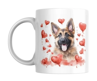 Hrnek bílý  330 ml *NĚMECKÝ OVČÁK*