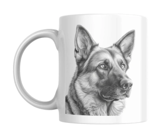 Hrnek bílý  330 ml *NĚMECKÝ OVČÁK*