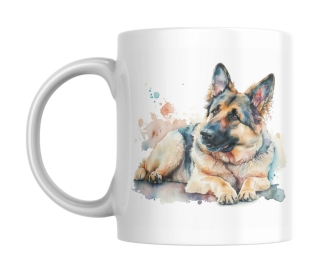 Hrnek bílý  330 ml *NĚMECKÝ OVČÁK*