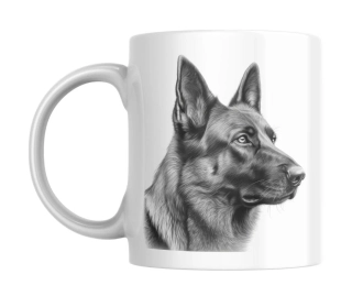 Hrnek bílý  330 ml *NĚMECKÝ OVČÁK*