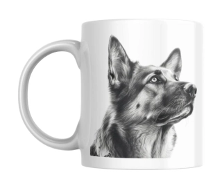 Hrnek bílý  330 ml *NĚMECKÝ OVČÁK*