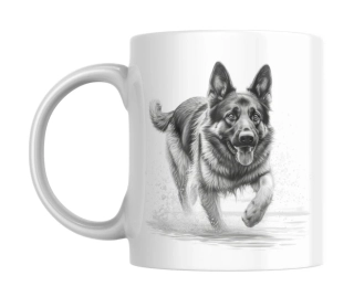 Hrnek bílý  330 ml *NĚMECKÝ OVČÁK*