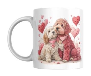 Hrnek bílý  330 ml *Valentýn - Cavapoo*