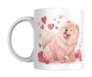 Hrnek bílý  330 ml *Valentýn - ČAU-ČAU*