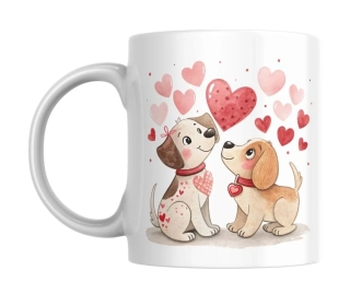 Hrnek bílý  330 ml *Valentýn - cute-dogs*