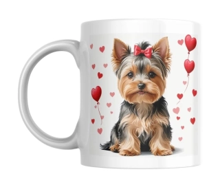 Hrnek bílý  330 ml *Valentýn - YORKŠÍR*