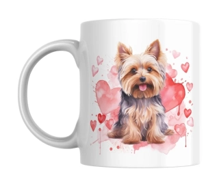 Hrnek bílý  330 ml *Valentýn - YORKŠÍR*