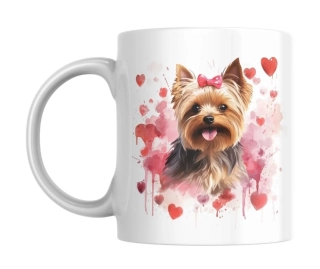 Hrnek bílý  330 ml *Valentýn - YORKŠÍR*